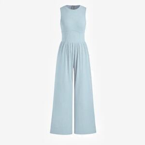 HALARA Sky Blue Sleeveless Jumpsuit